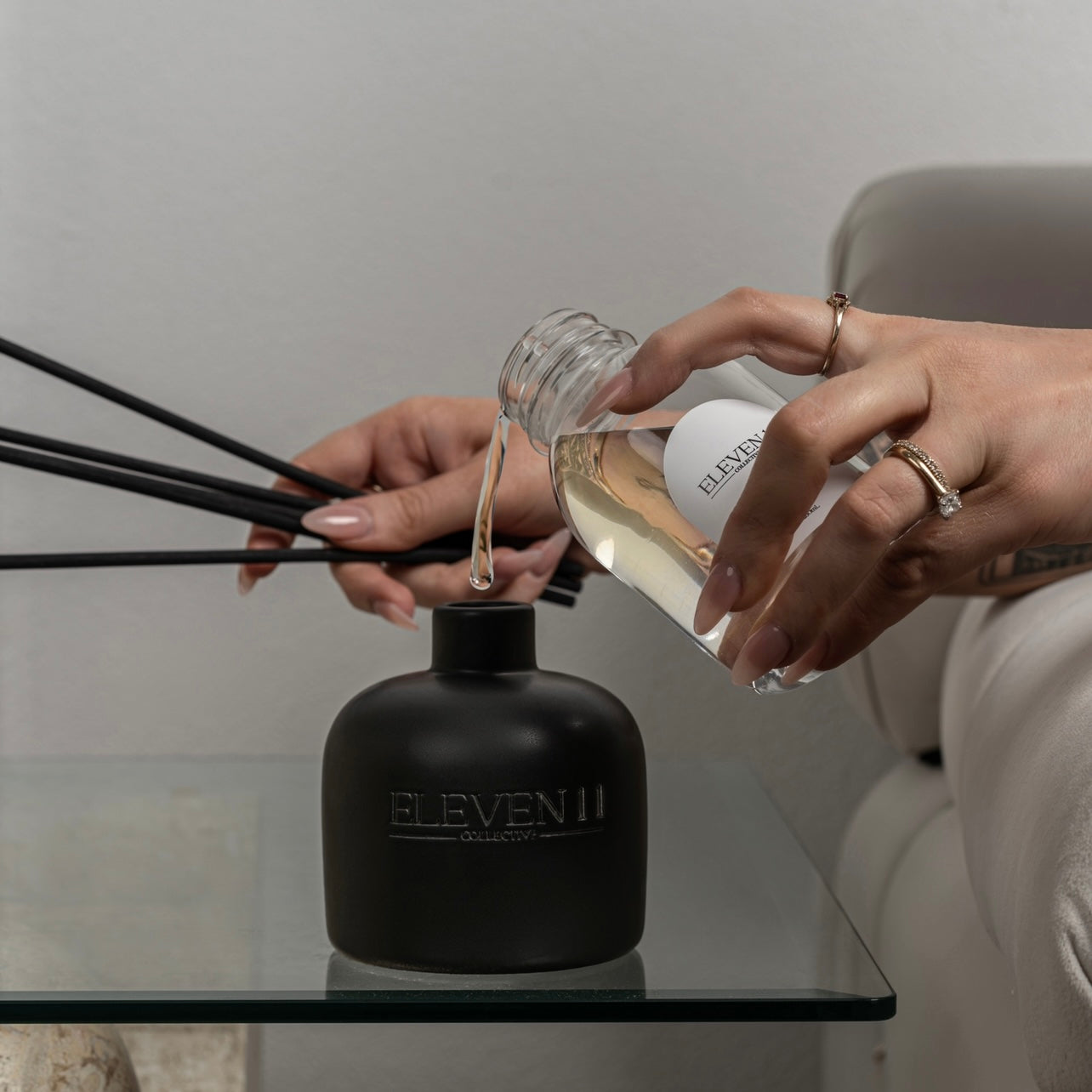 333 SUPPORT - CRÈME BRÛLÉE - BLACK DIFFUSER